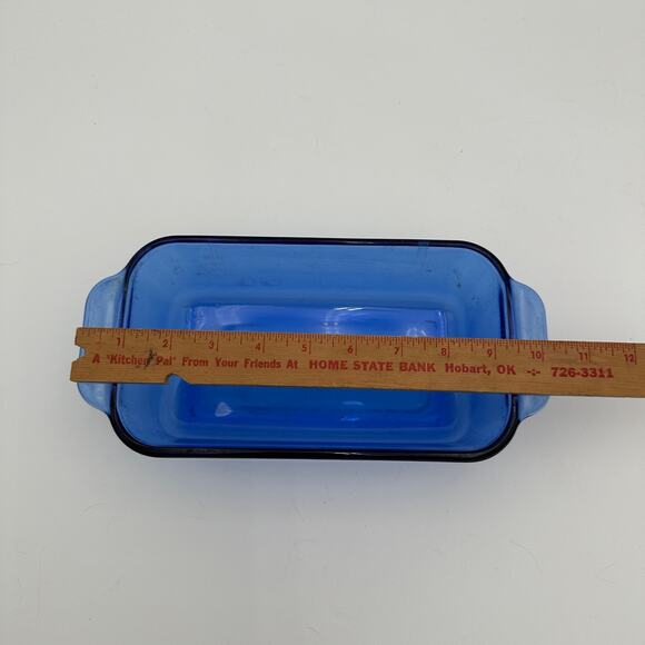 Vintage Loaf Pan Pyrex Cobalt Blue 213-R - Picture 4 of 6